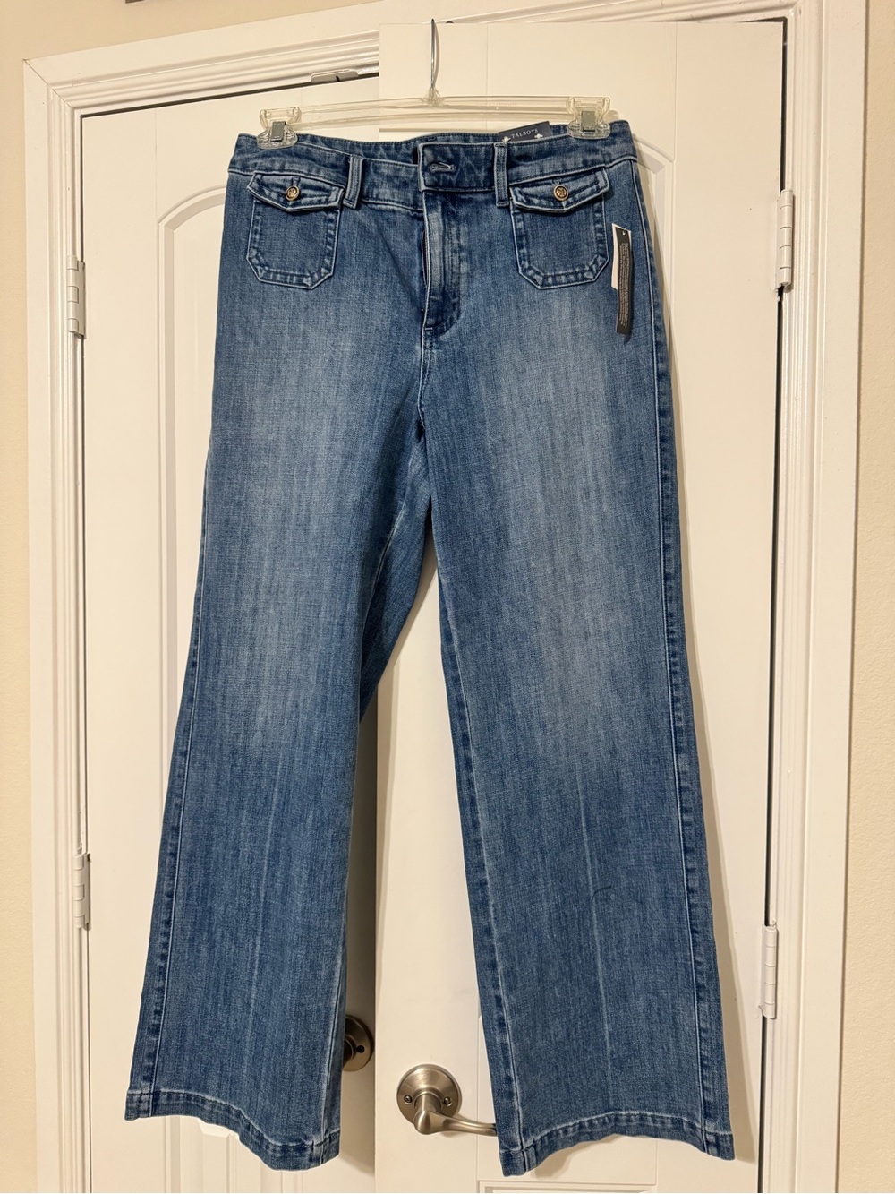 Talbots Medium Blue Wide-Leg Flare Jeans